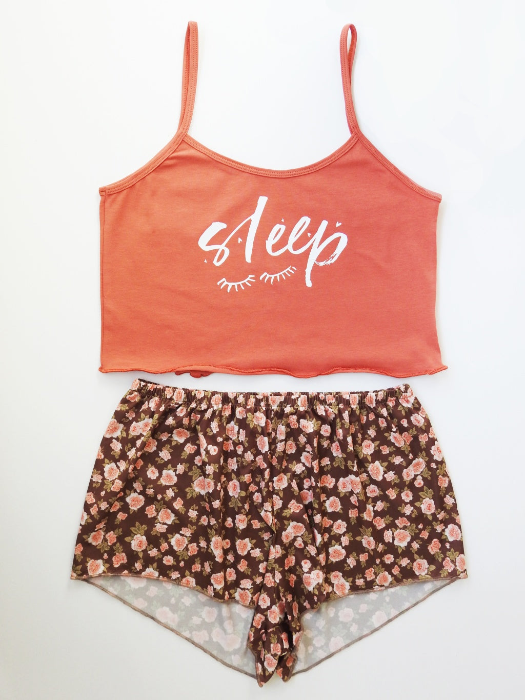 ÇİÇEK DESENLİ BASKILI ŞORT TAKIM