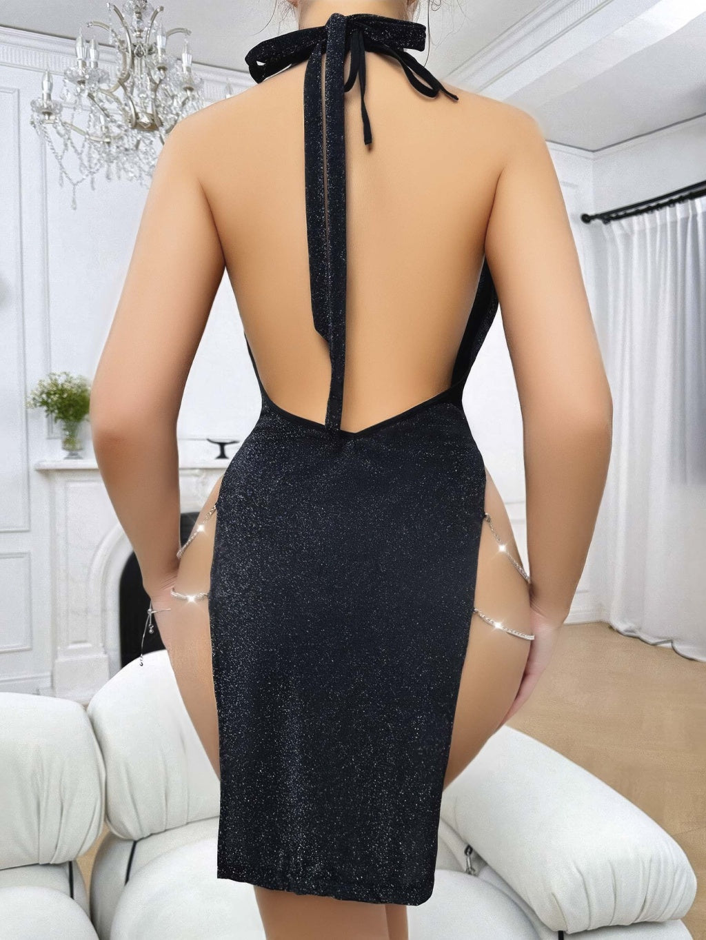 Zincirli Gece Elbisesi