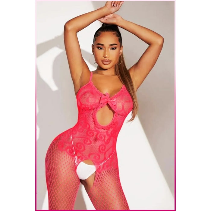 Pembe Fantezi Kadın Seksi  Vücut Çorabı