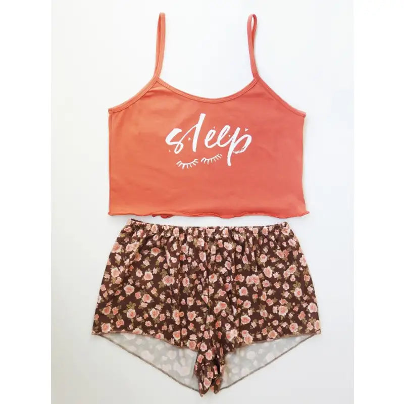 ÇİÇEK DESENLİ BASKILI ŞORT TAKIM