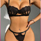 Kadın Siyah Midye Sütyen Takım