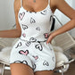 Beyaz Kalp Desen Detaylı 2Lİ Pijama Takımı