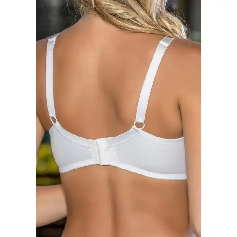 Büyük Beden Uyumlu Ekru Tül Detaylı Günlük Sütyen, B,C Cup Balensiz Konforlu Sütyen