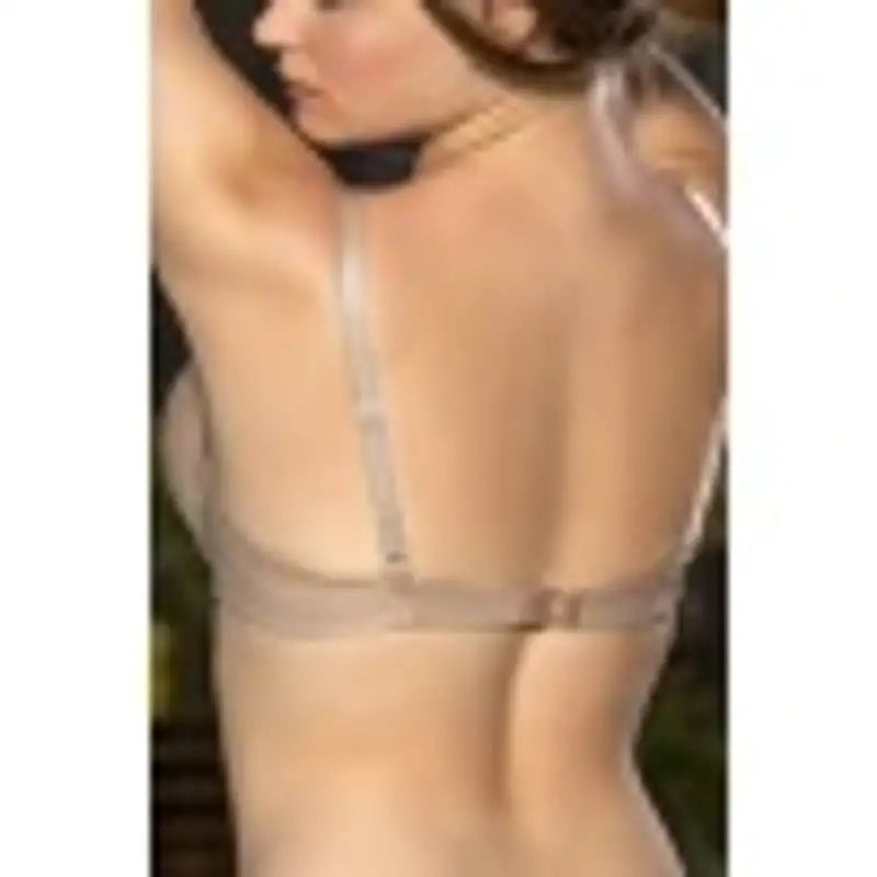 Günlük Kullanıma Uygun Ten Zincir Aksesuarlı Yarım Push-Up Sütyen,Destekli, Düşük Dekolte Uyumlu