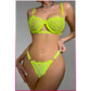 Kadın Neon Yeşil Dantelli Balenli  Sütyen Külot Takım