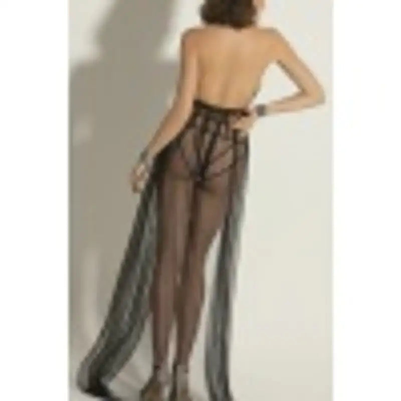 Gümüş Işıltılı Tül Detaylı Seksi Fantezi İç Giyim Seti,3 Parça Seksi Fantazi Kostüm