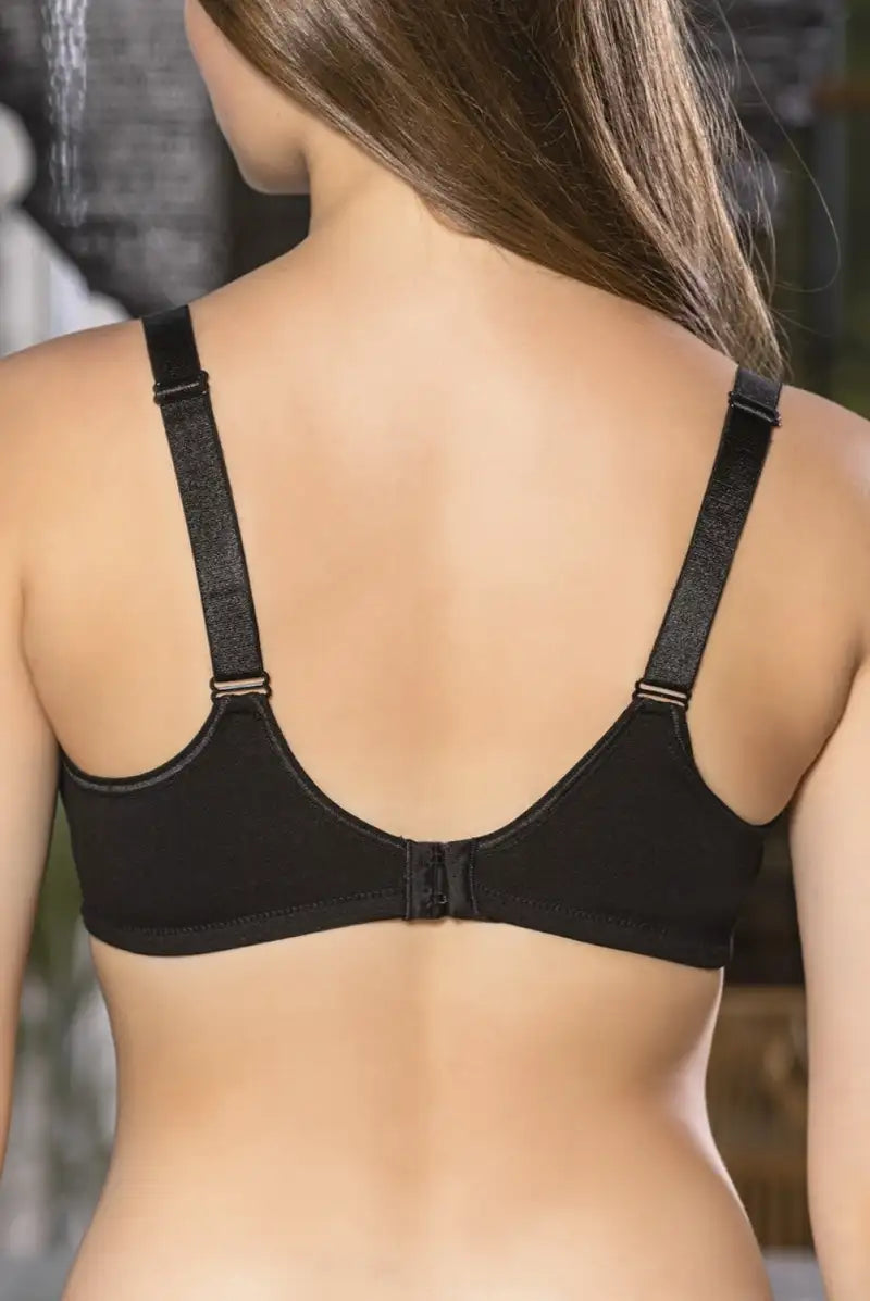 Siyah Anne İçin Konforlu Emzirme Sütyeni,PamukluTelsiz,Süngersiz, Mom Bra