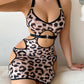 Leopard Elbise  Kadın Seksi Fantazi Kostüm
